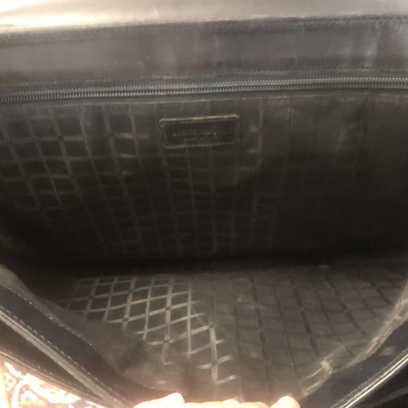 MERCEDES-BENZ Italian Large Leather Messenger Bag Briefcase Laptop Crossbody - Picture 5 of 11